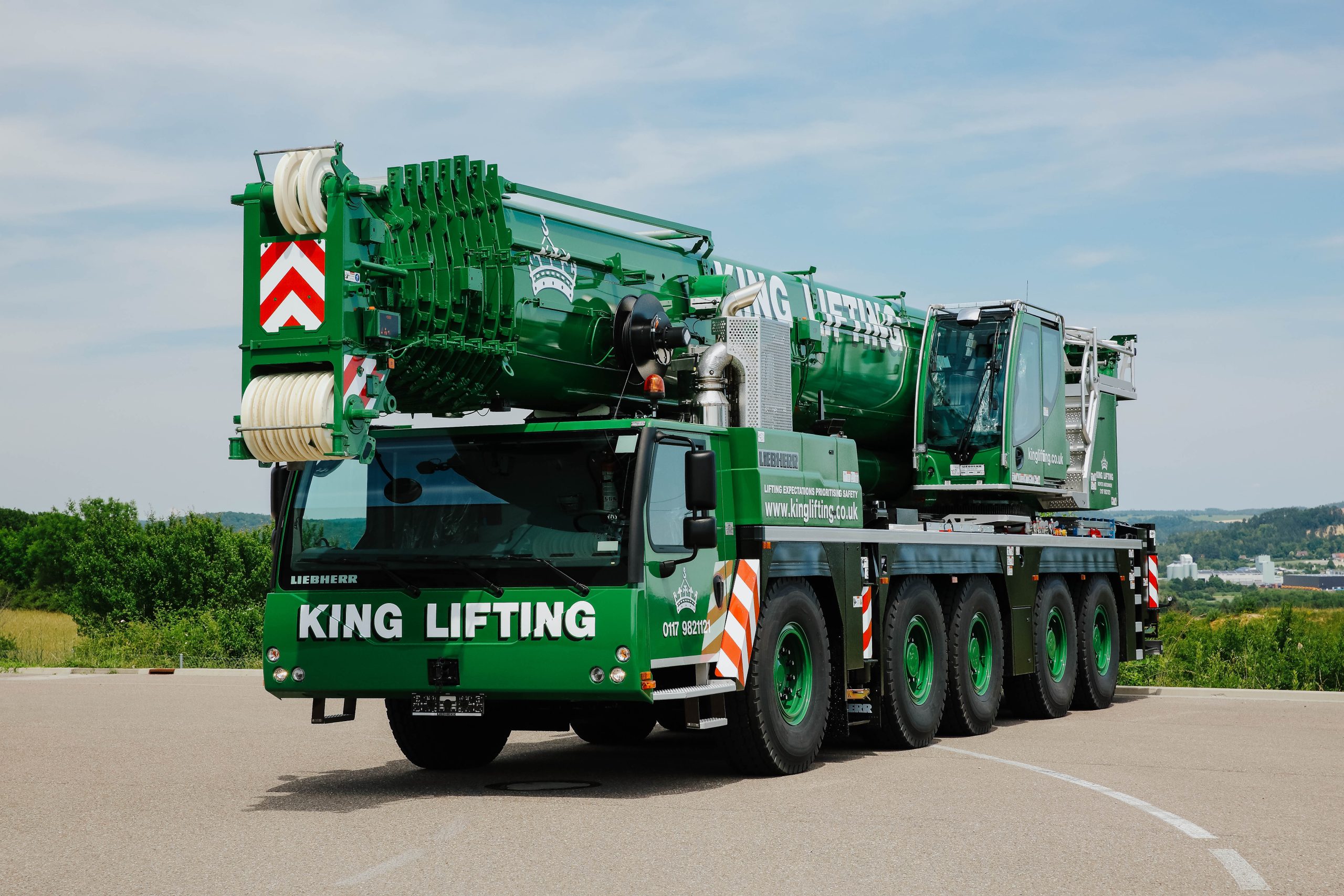 A King Lifting Liebherr LTM1230-5.1 all-terrain mobile crane.